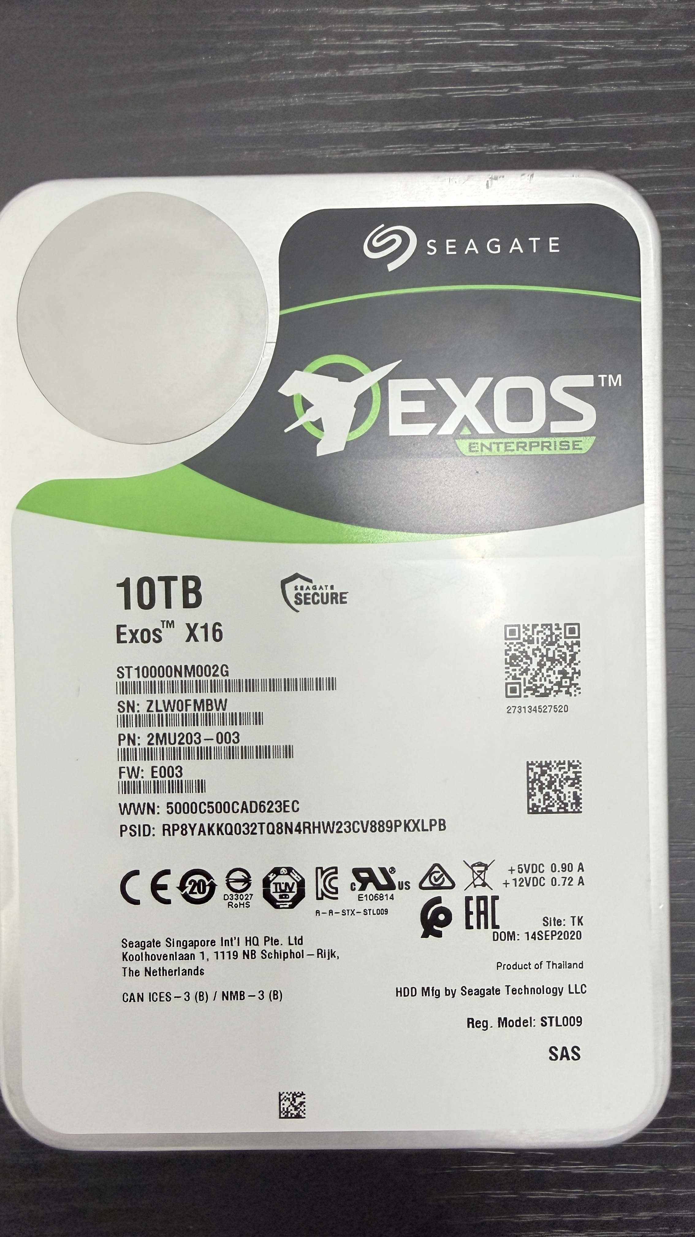 希捷银河X16 10TB SAS