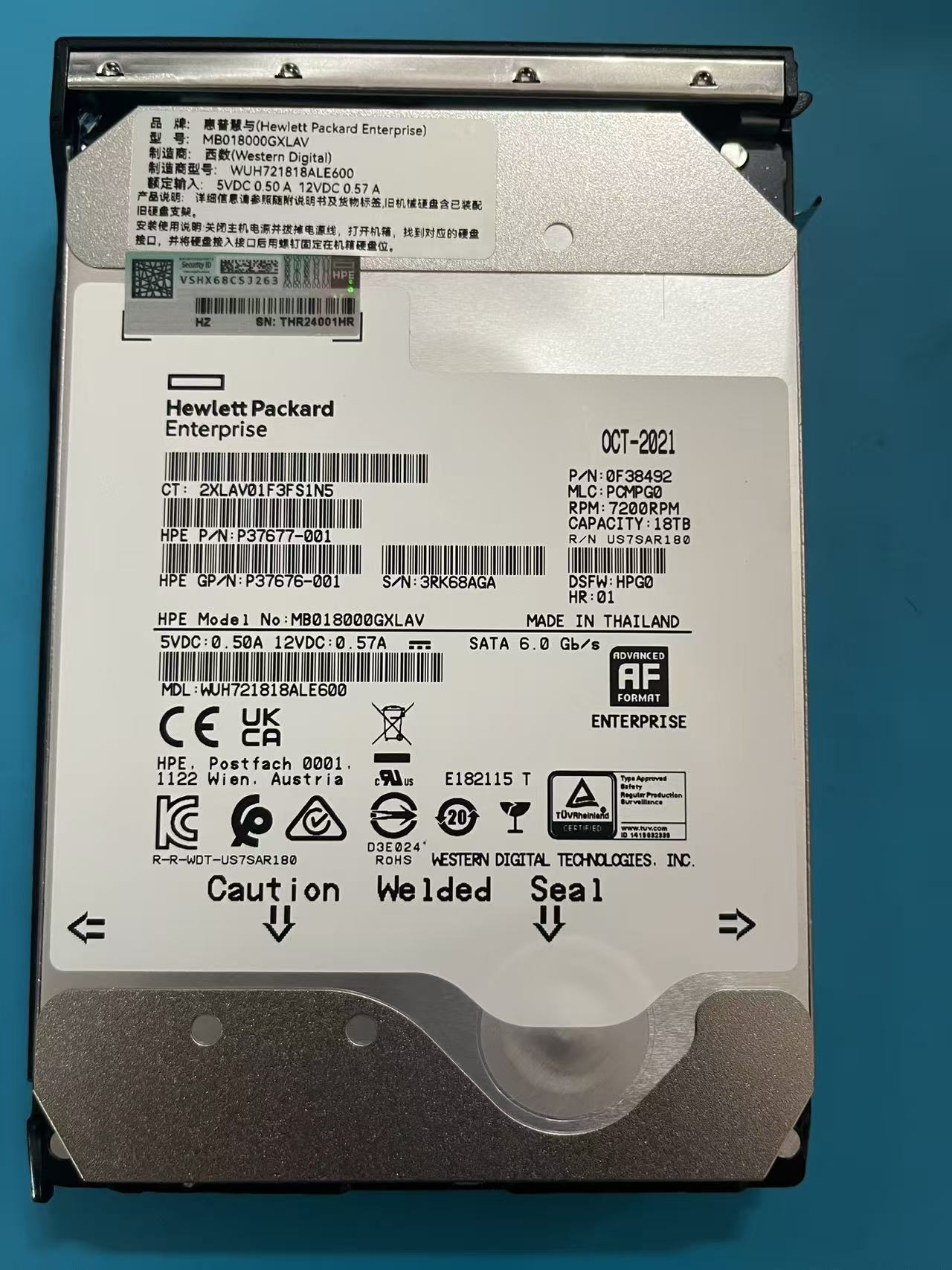 西数WUH721818ALE600 18TB